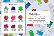 Printable Paint Swatch Sheets Bundle, a Stationery Template by Wicked Creative (Thumbnail 5 of 11)