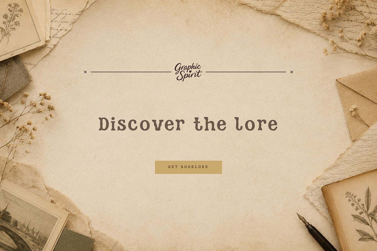 Booklore Font, a Serif Font by Graphic Spirit (Photo 8 of 8)