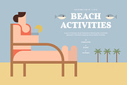 Geometric Life - Beach Activities, a Person Illustration by Léo Alexandre (Thumbnail 1 of 16)