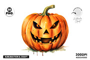Halloween Jack-o-lantern PNG Bundle, a Seasonal Illustration by Creative Arslan (Thumbnail 9 of 11)
