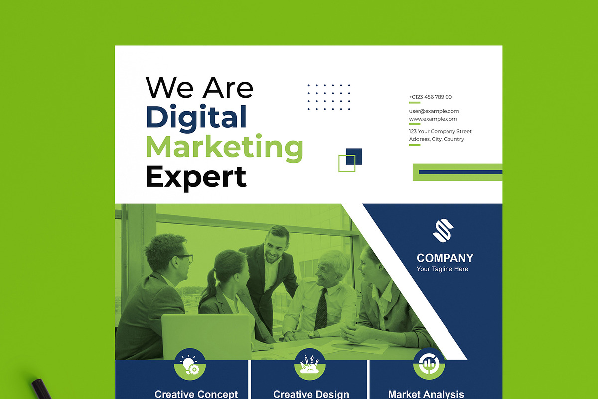 Marketing Flyer Design Template, a Flyer Template by MightyDesign (Photo 4 of 8)