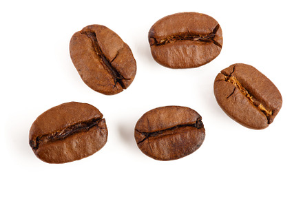 Roasted coffee beans isolated on featuring coffe, coffee, and cofe, a Food & Drink Photo by NataPhoto