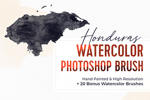Honduras Watercolor Photoshop Brush