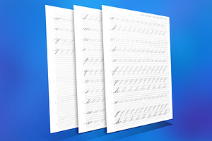 Lowercase letters American cursive