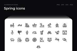 Spring icons, an Outline Icon by Wencory