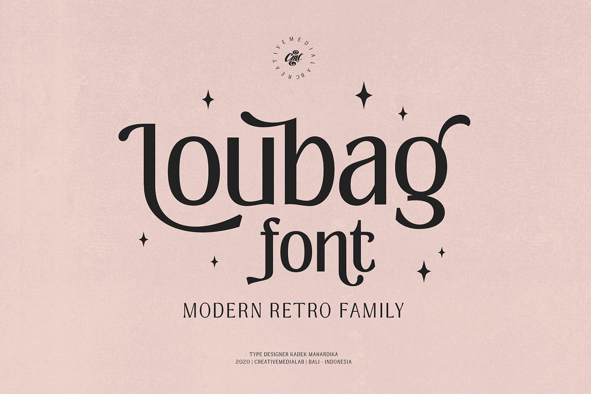 Loubag - Modern Retro family, a Sans Serif Font by creativemedialab (Photo 1 of 15)