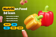 Nutrition Food 3d Icon Pack, an Object 3D Model by Ui Stock (Thumbnail 2 of 6)
