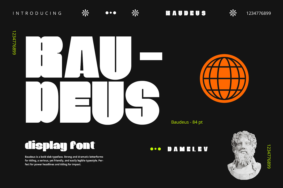Baudeus, a Sans Serif Font by Damelev (Photo 7 of 8)