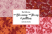 Blooming peony. 4 seamless patterns., a Pattern Graphic by GALAKAM (Thumbnail 1 of 6)