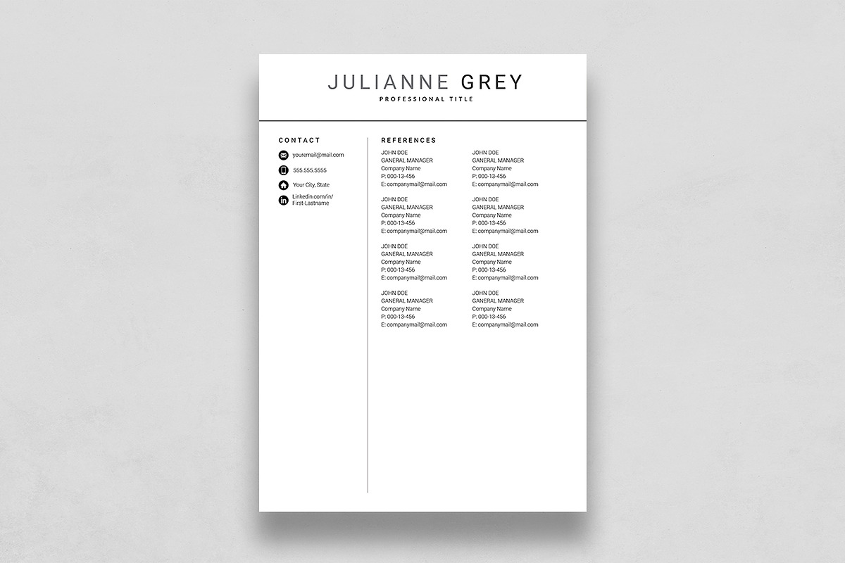 Canva Resume Template, a Resume Template by DesignDevisers (Photo 5 of 9)