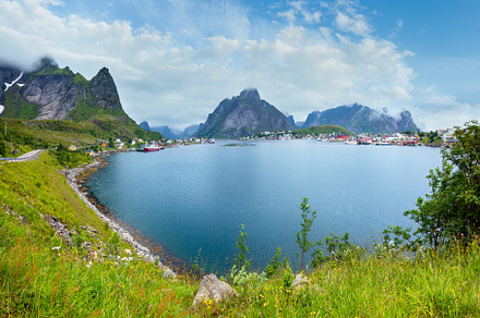 Summer village Reine (Lofoten, Norway)., a Nature Photo by YuriyB