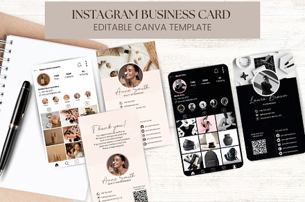 Instagram Business Card Template