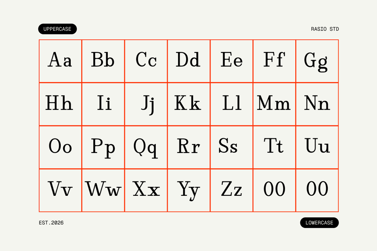 Rigidon Mono Serif Monospace Font, a Serif Font by Rasio Studio (Photo 2 of 9)