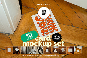 House Series vol.01: card mockup set, a Merchandise Mockup by MCKP*ME