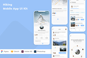 Hiking Mobile App UI Kit