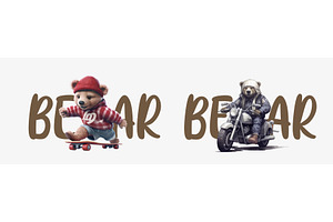 Playful Adventure: Stylish Bears