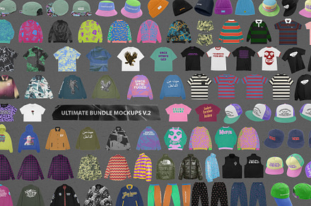 Ultimate Bundle Mockups V.2, an Apparel Mockup by Uncentrifuged Pressure