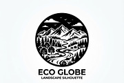 60 Eco Globe Landscape Silhouette, a Technology Illustration by Amazin_art (Thumbnail 19 of 49)