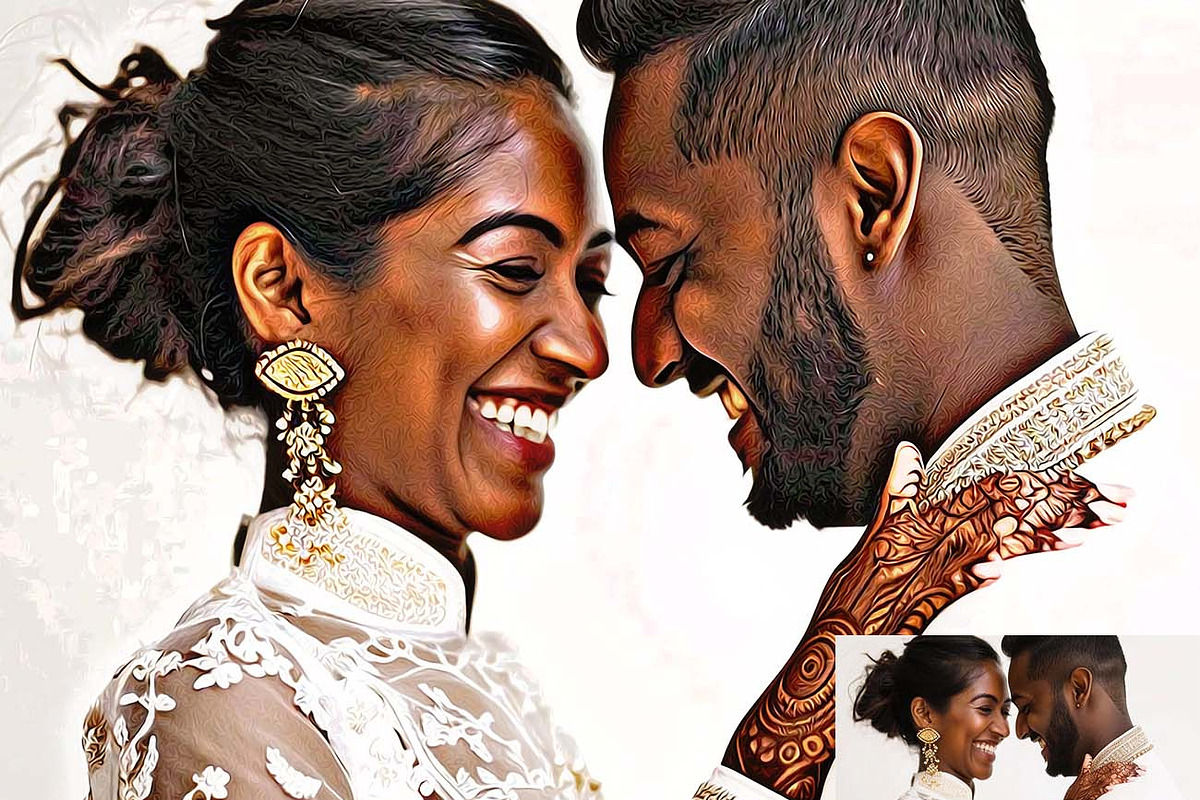 Romantic Wedding Oil & Sketch, an Action Add-On by Studio Retouch (Photo 11 of 13)