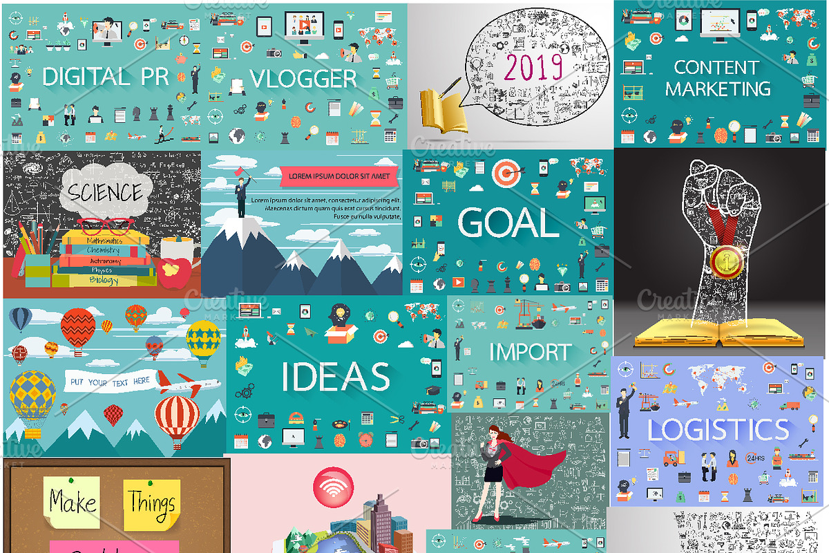 200+ business illustrations, a Templates & Theme by Somjai King (Photo 5 of 6)