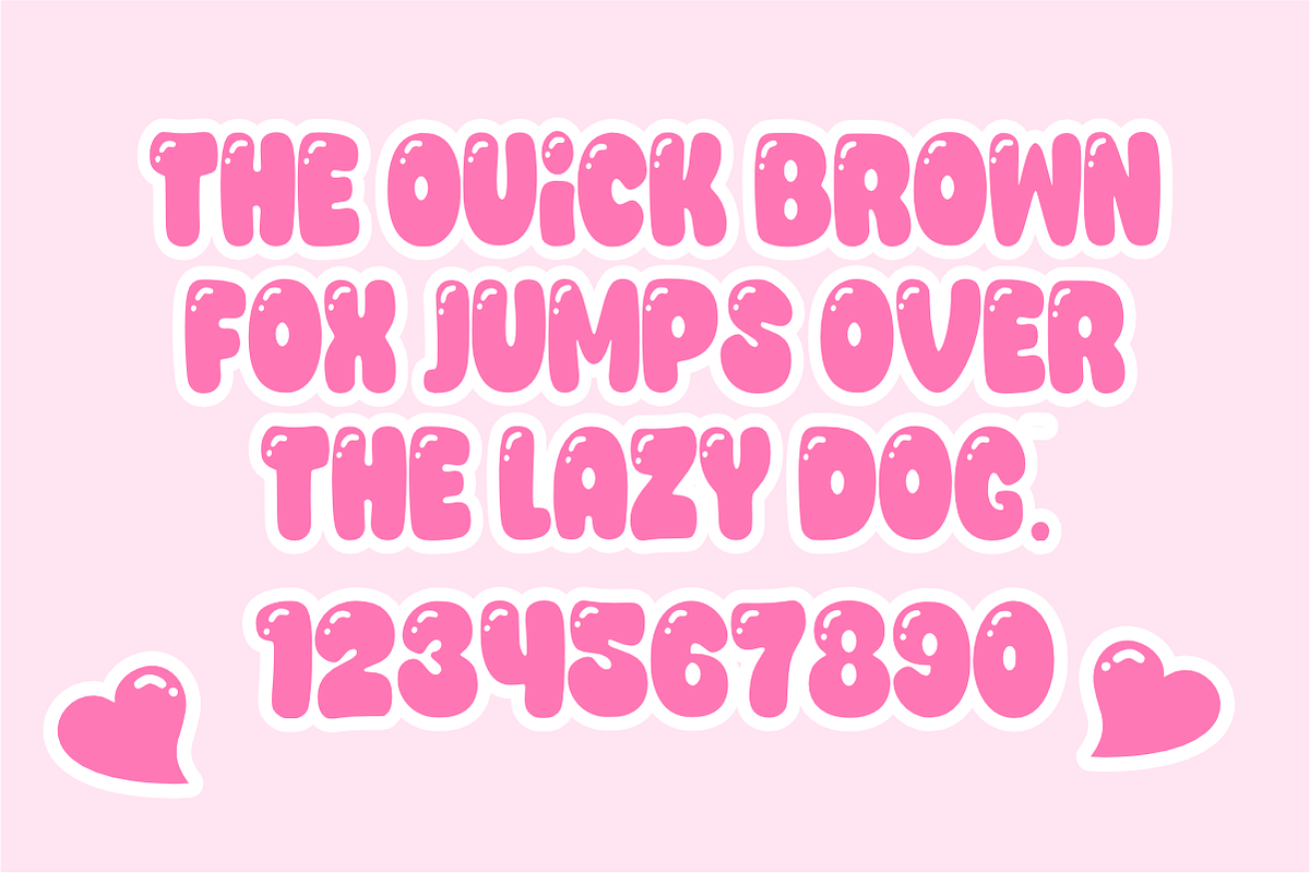 Pretty Bubble - Cute Springy Font, a Sans Serif Font by KiddoGlyphs Studio (Photo 5 of 5)