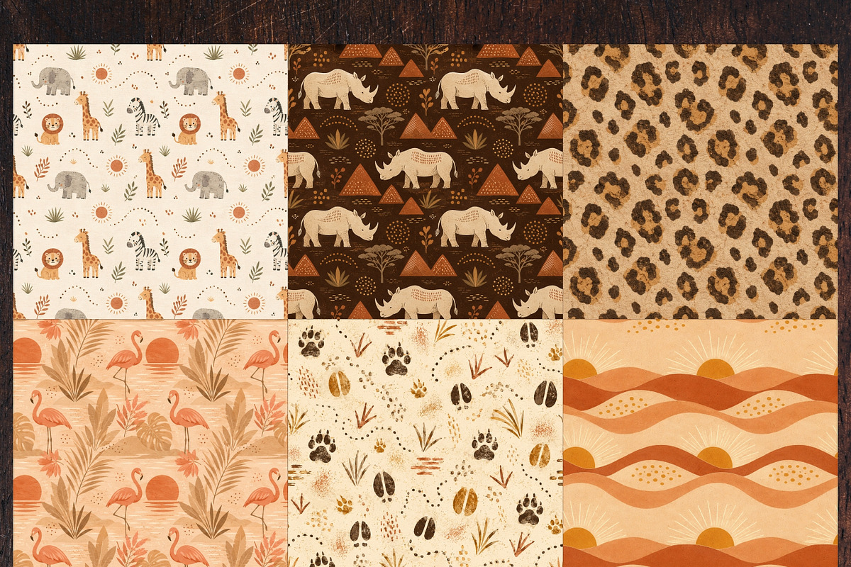African Seamless Digital Papers, a Pattern Graphic by LA Design (Photo 4 of 10)