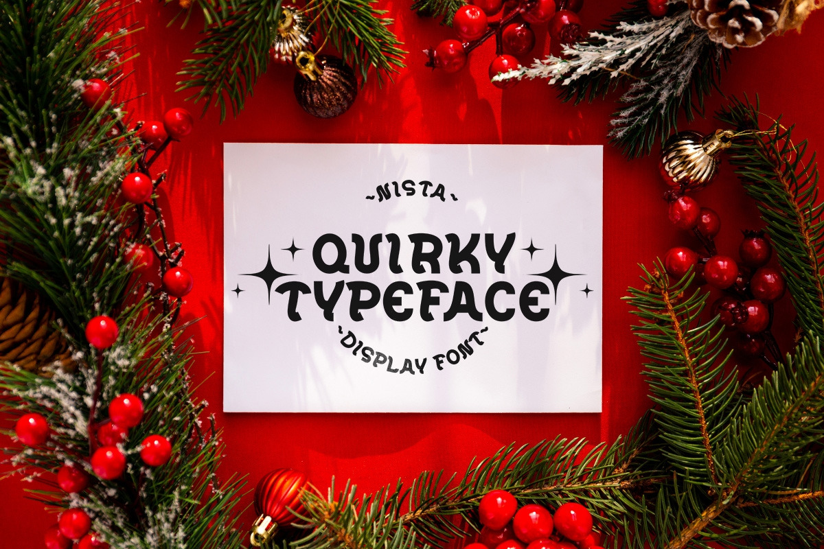 Nista - Quirky Display Font, a Sans Serif Font by Pian45 Studio (Photo 3 of 4)