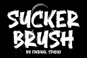 Sucker Brush – Display Brush Font, a Handwritten Font by Fikryal Studio (Thumbnail 1 of 15)