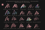 Metallic Brush Kit for Procreate, a Brush Add-On by theinkaffair (Thumbnail 2 of 8)