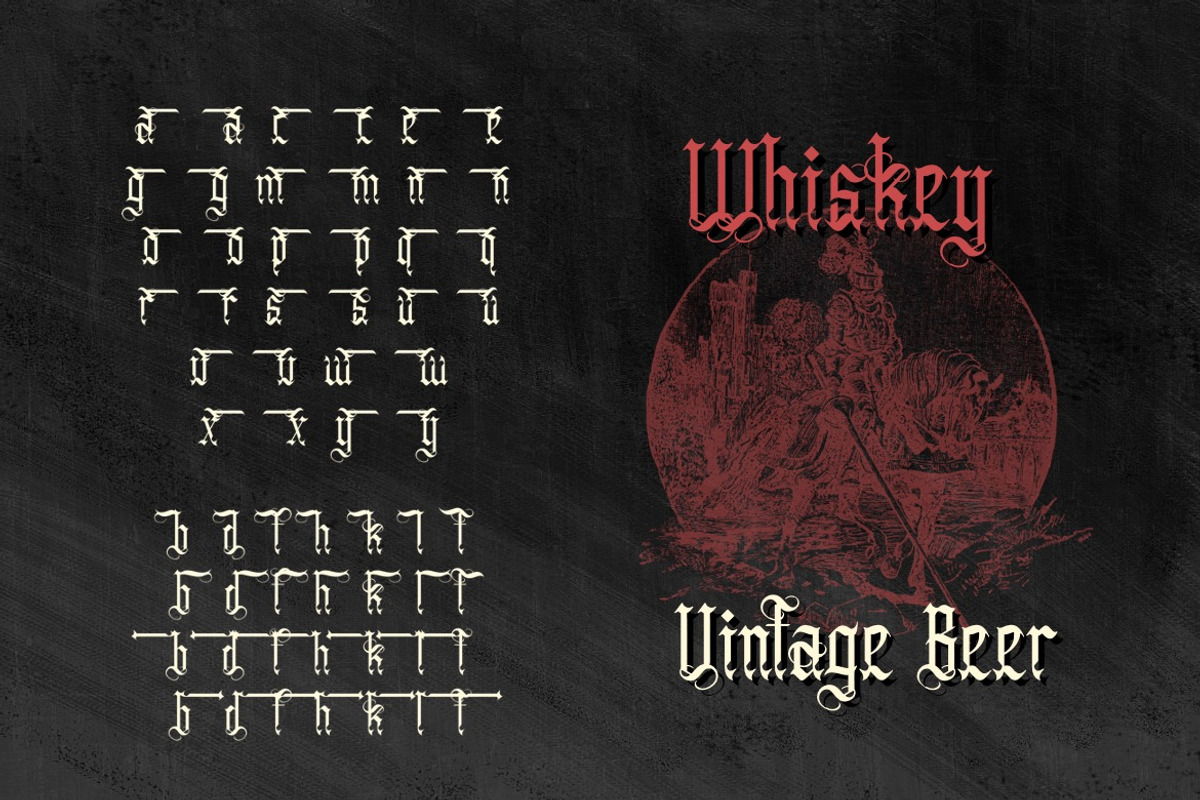 Anuaki Eclipse - Vintage Blackletter, a Blackletter Font by Dhabee (Photo 2 of 15)
