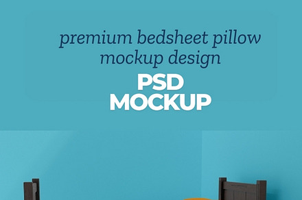 3D Bed Mockup PSD"
