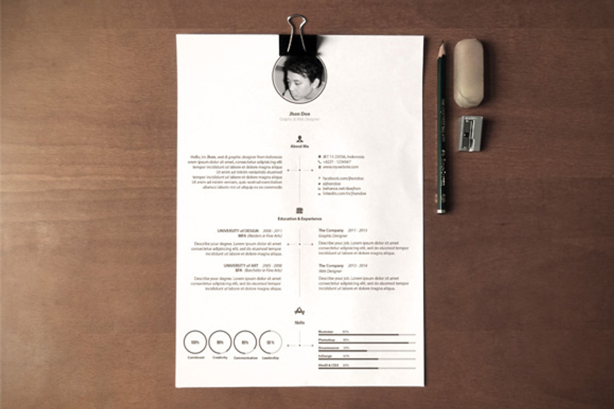 Zero | Clean Resume, a Resume Template by Dqa (Photo 2 of 3)