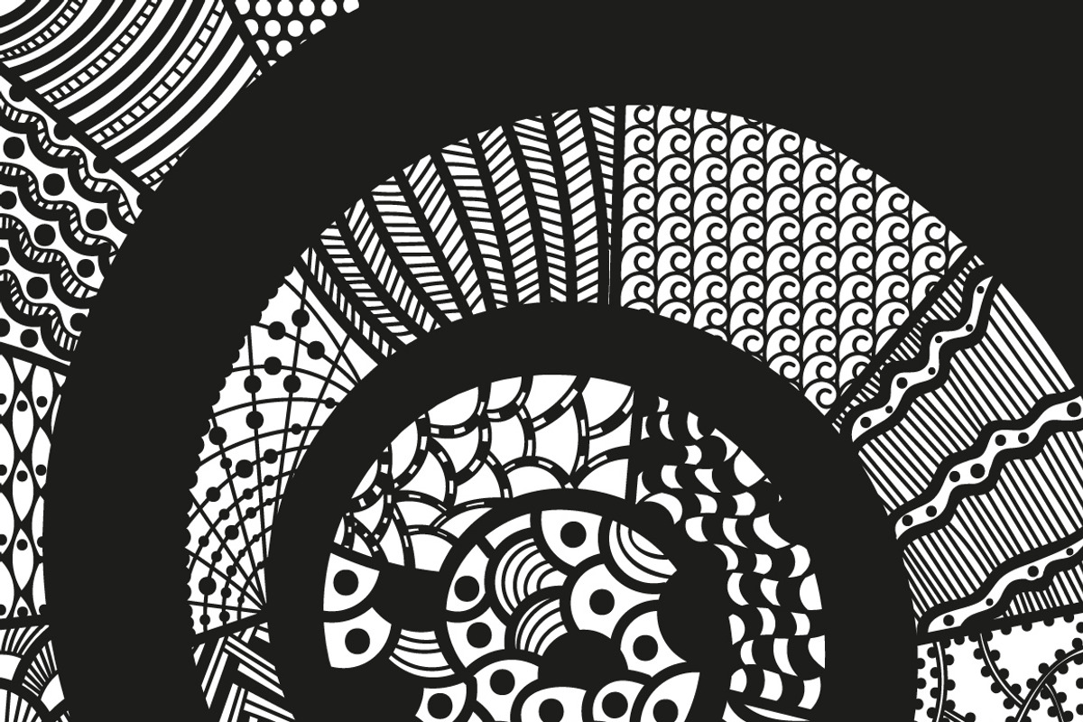 Set of zentangle patterns, a Pattern Graphic by ekmelica (Photo 4 of 6)