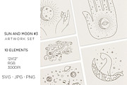 10 Zodiac, sun, moon and stars, an Illustration by Bloom21Art (Thumbnail 1 of 4)
