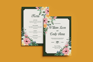 Balootic Wedding Invitation Template, an Invitation Template by dokudokunomi