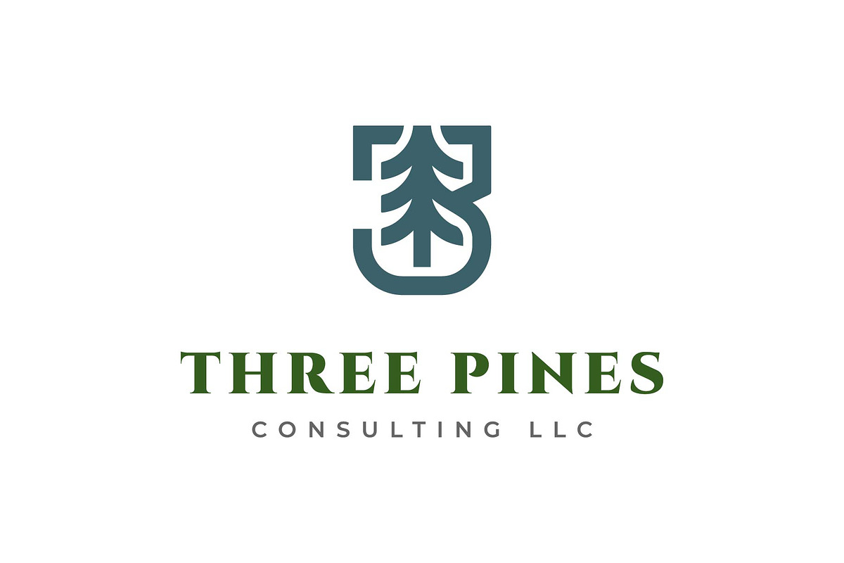 three pines logo, a Branding & Logo Template by ZHR Creative