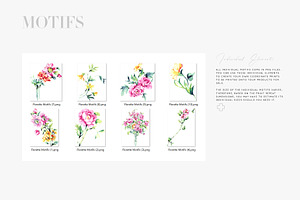 Florette, Summer Watercolor Florals.