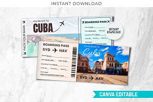 Printable Cuba Boarding Template