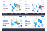 Isometric Landing Page Template, an Illustration by alexdndz (Thumbnail 16 of 29)