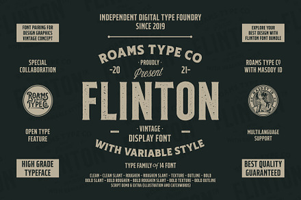 Flinton - Vintage Bundle Fonts