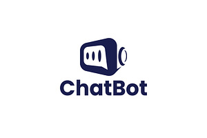 Chatbot logo template illustration, a Branding & Logo Template by Dyn Studio