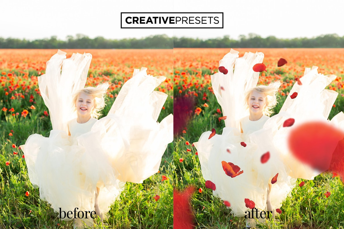 Wild Poppies Photo Overlays, a Layer Style Add-On by CreativePresets.com (Photo 2 of 12)