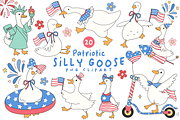 Patriotic Silly Goose PNG Clipart, a Seasonal Illustration by LemonDesign (Thumbnail 1 of 3)