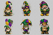 Mardi Gras Gnome Clipart Set, an Illustration by Sublimation Artist (Thumbnail 4 of 6)