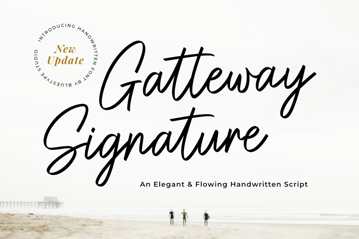 Gatteway Signature - Bold Script, a Handwritten Font by Bluestype Studio (Photo 1 of 11)