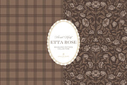 Vintage Brown Floral Print Patterns, a Pattern Graphic by Eclectic Anthology (Thumbnail 4 of 14)