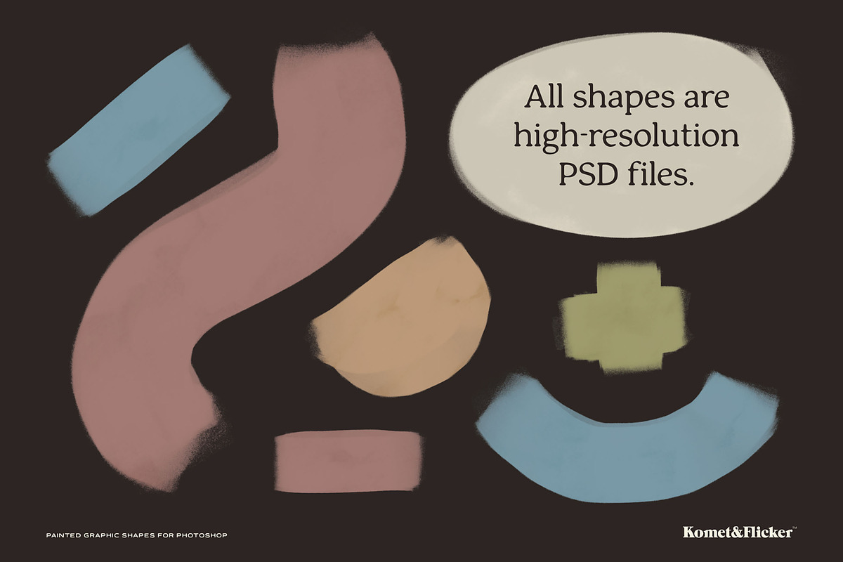 Painted Graphic Shapes for Photoshop, an Object Graphic by Komet & Flicker (Photo 5 of 14)