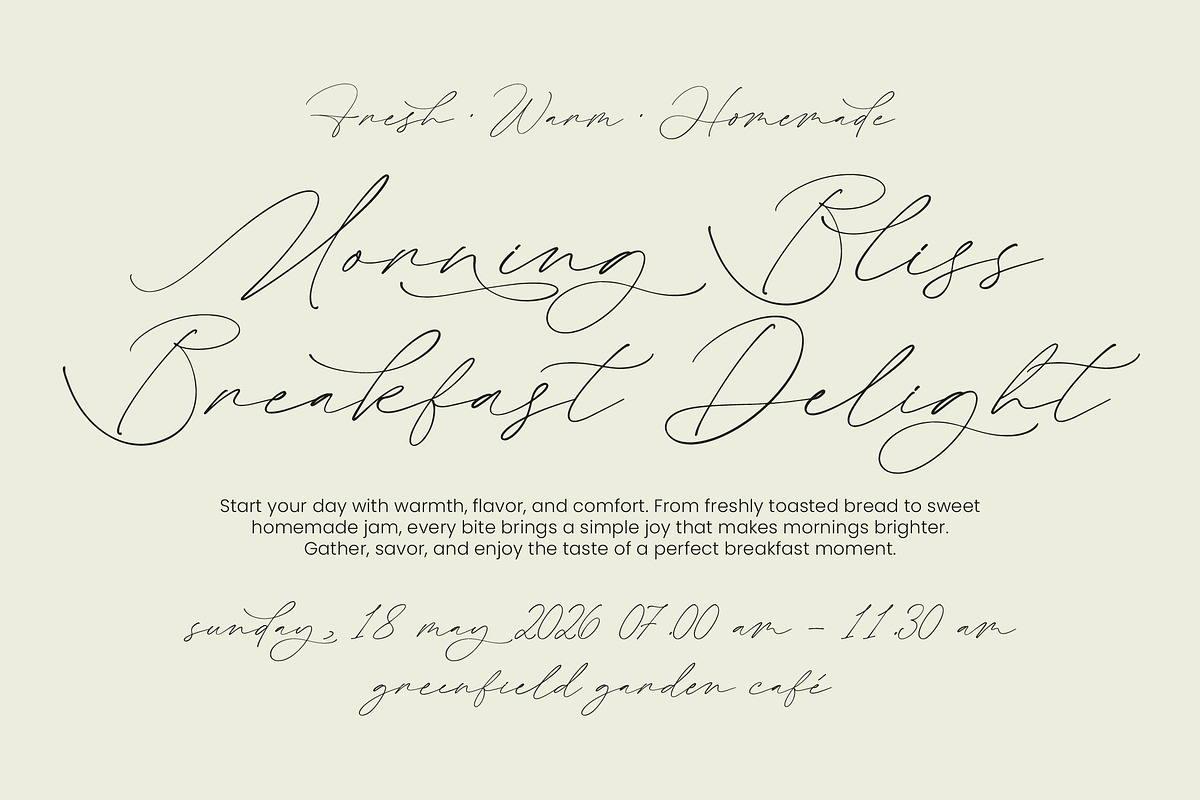 Melghita Elegant Calligraphy Script, a Script Font by Letterena Studios Script (Photo 3 of 10)