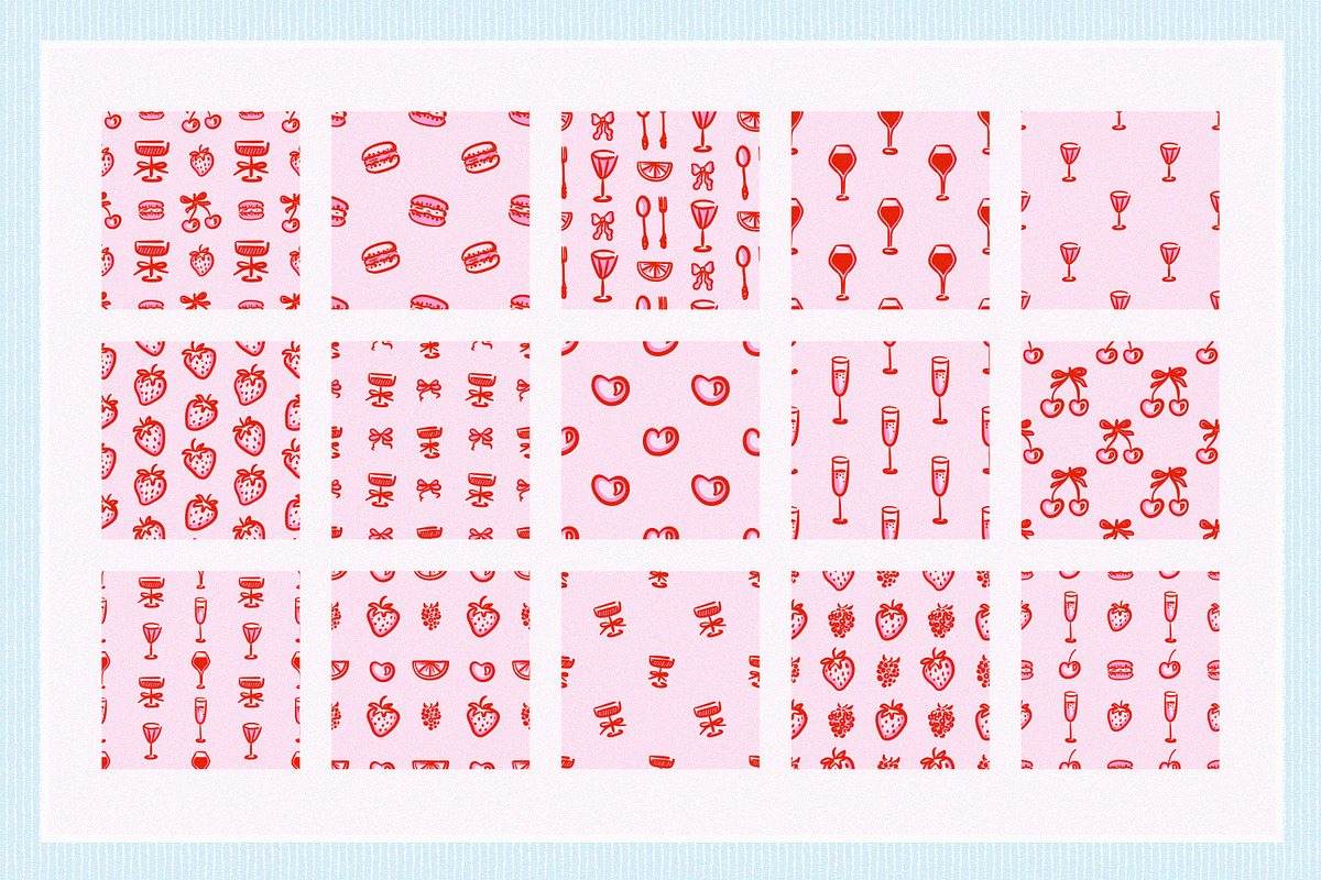 135 Whimsical Patterns and Clip Art, a Pattern Graphic by Leila Divine (Photo 15 of 23)