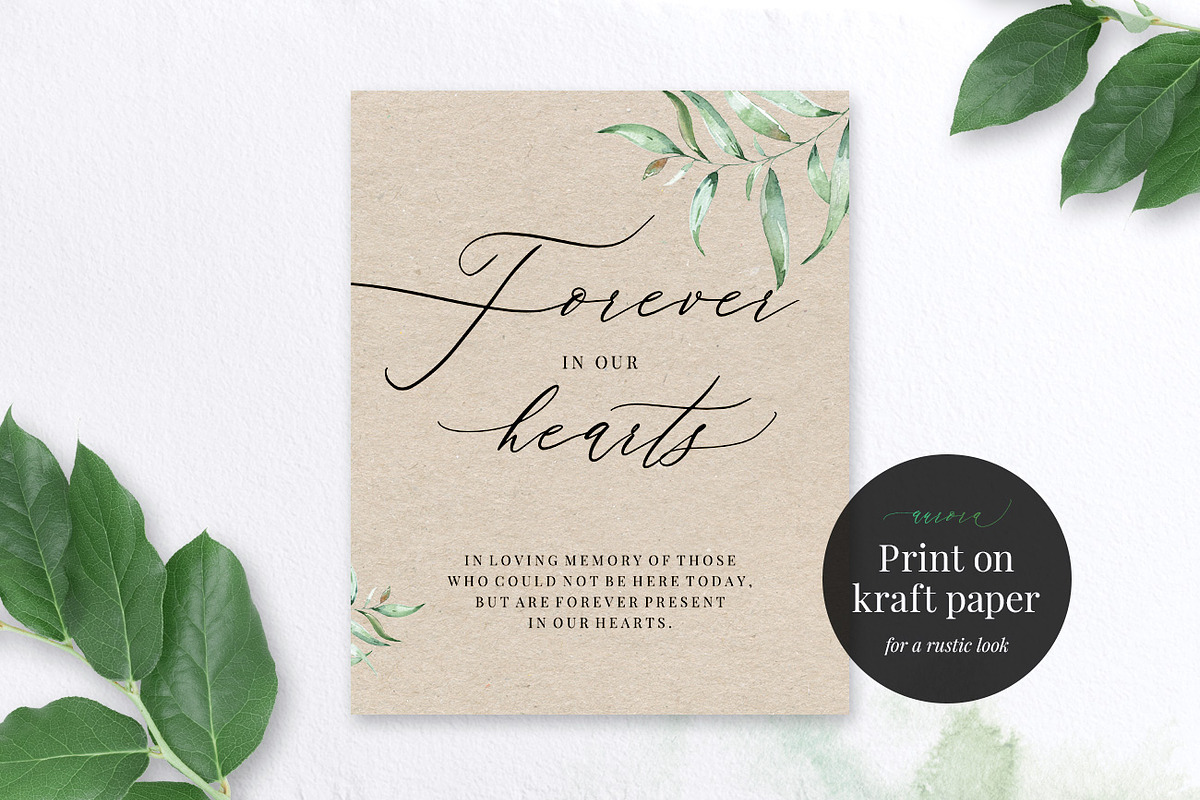 Forever in Our Hearts Sign, Aurora, an Invitation Template by Alice Bluefox (Photo 2 of 6)
